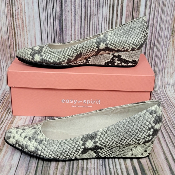 Easy Spirit Shoes - Easy Spirit Snake Print Abelle Low Wedge Shoes